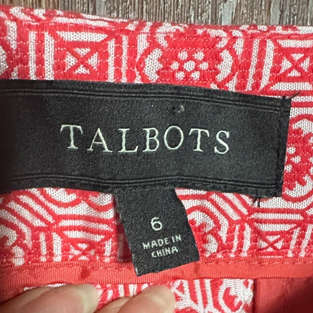 Talbots Pink Patterned Pants - Picture 4 of 7